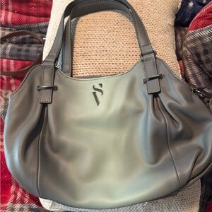 Vera Wang Gray Shoulder Bag with Slouchy Design